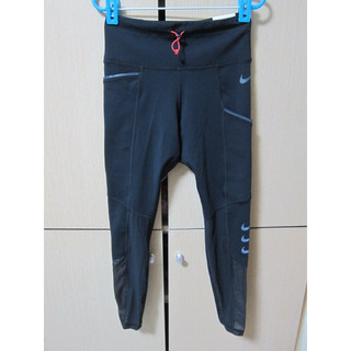 Nike Dri-FIT ADV Run Division Epic Luxe 中腰緊身褲(M~黑~褲管有拉鍊~全新~