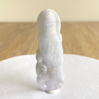 【採霏】天然緬甸玉A貨 翡翠 冰糯種紫色觀世音菩薩玉墜