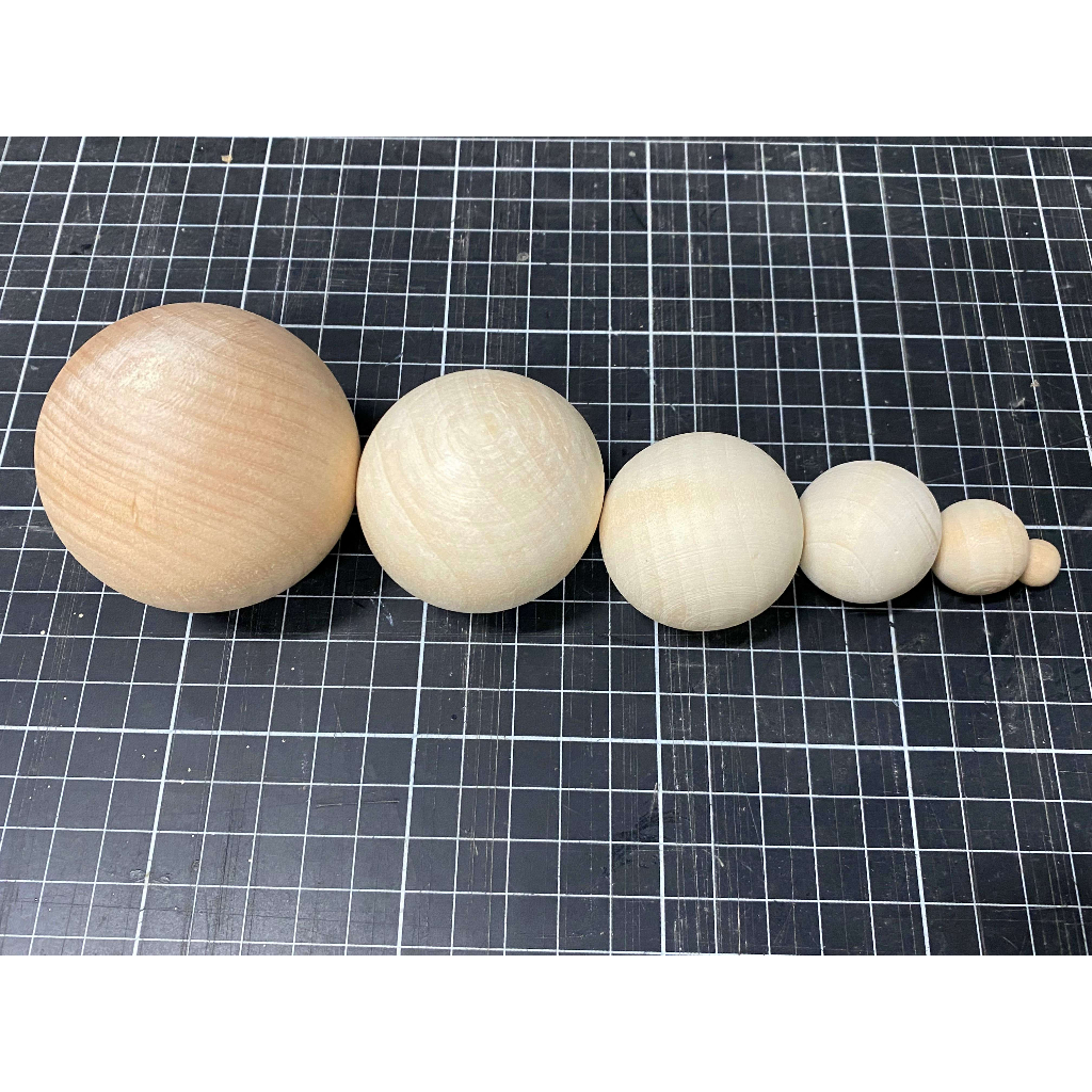 [丸木工坊] 圓木球 小木球 圓球 木珠子 無孔小木球 原木 實木圓球 DIY材料 荷木 木質玩具 實心木頭球 球