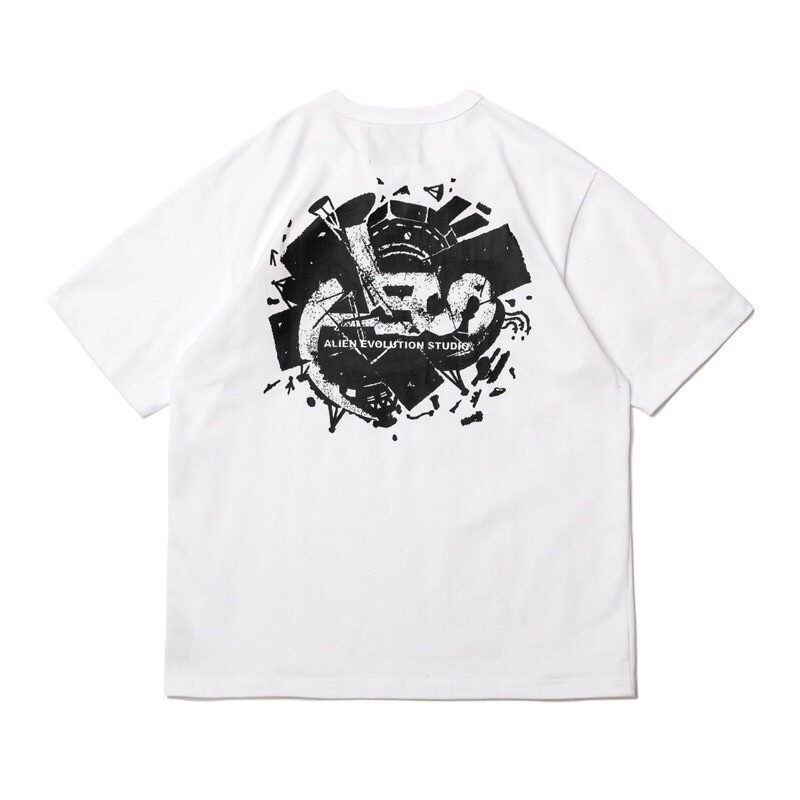 白L號 AES BROKEN MIRROR CLASSIC LOGO TEE 短T