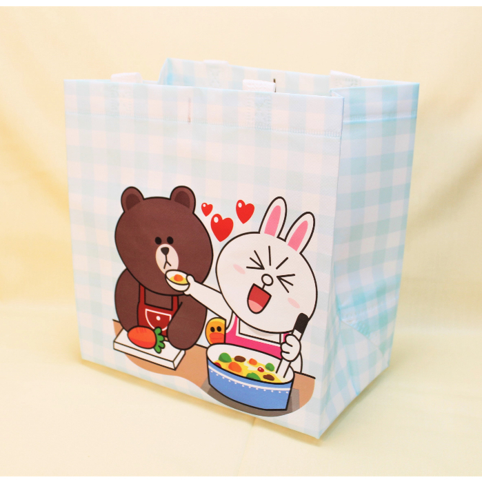 [藏寶船] LINE FRIENDS 熊大 兔兔 莎莉 托特手提環保袋 便當袋 購物袋 袋子