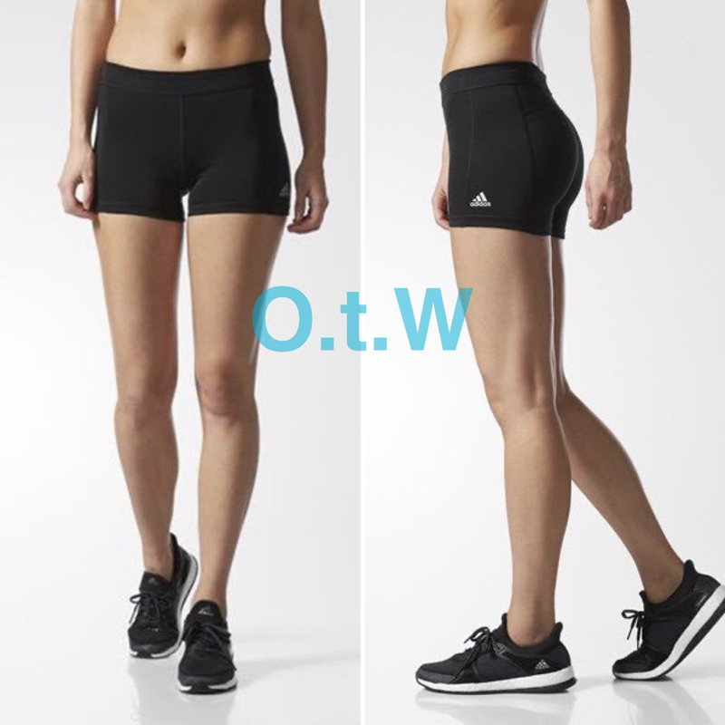 【O.t.W】二手！adidas  緊身短褲緊身褲 騎車跑步運動  黑色 XS $1190↘$299