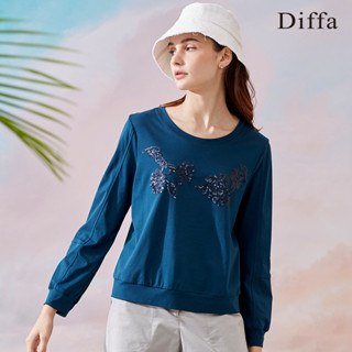 【Diffa】葉子亮片上衣3768-1154