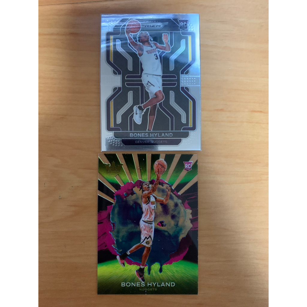 兩張 金塊 新人 Bones Hyland RC Prizm 油畫 透明卡 NBA 球員卡