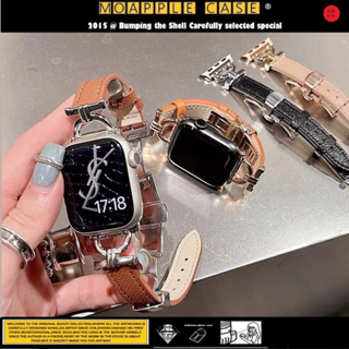👀【夭壽-超顯瘦 】【Apple Watch錶帶】細版皮革+蝴蝶扣