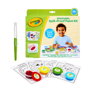 【美國繪兒樂Crayola】幼兒可水洗霜狀顏料4色組(紅/黃/藍/綠)｜ 可水洗 AP安全認證
