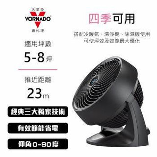 【VORNADO】 美國 沃拿多 8-10坪渦流空氣循環機 660-TW / 660B-TW 黑色