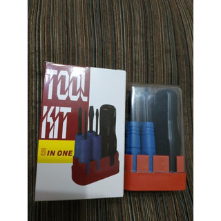 全新 5合1 螺絲起子 工具組 multi-functional screwdriver 一字起子x2 十字起子x2