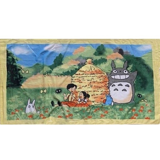 [現貨]日式動畫浴巾 龍貓 Totoro 森林守護者 3奇幻動漫 運動健身巾生日交換禮物