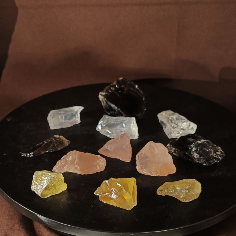 白 黃 茶 粉 阿賽斯特萊 白水晶 黃水晶 茶水晶 粉水晶 原礦 原石