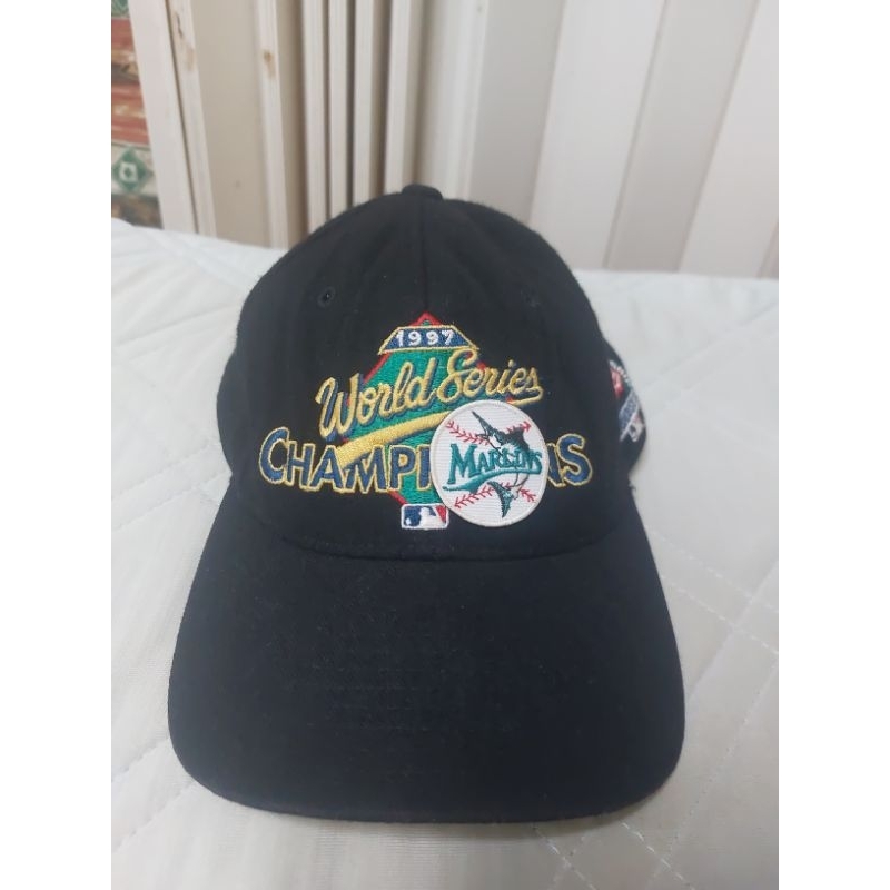 vintage new era mlb 90's 1997年馬林魚冠軍紀念古著運動棒球帽
