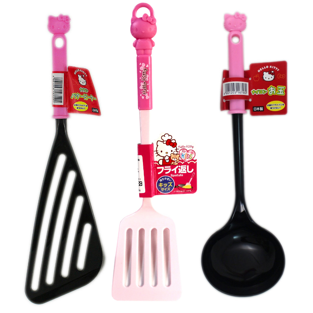 卡漫城 - Hello Kitty 鍋鏟 剩 黑色 炒菜鏟  ㊣版 廚房料理 廚房用具 日本製 炒菜鏟 廚具 煎匙