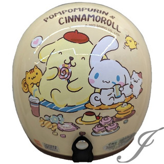 EVO CA310M 布丁狗&大耳狗 象牙白 安全帽 半罩式 中帽體 復古帽《遠古騎士》