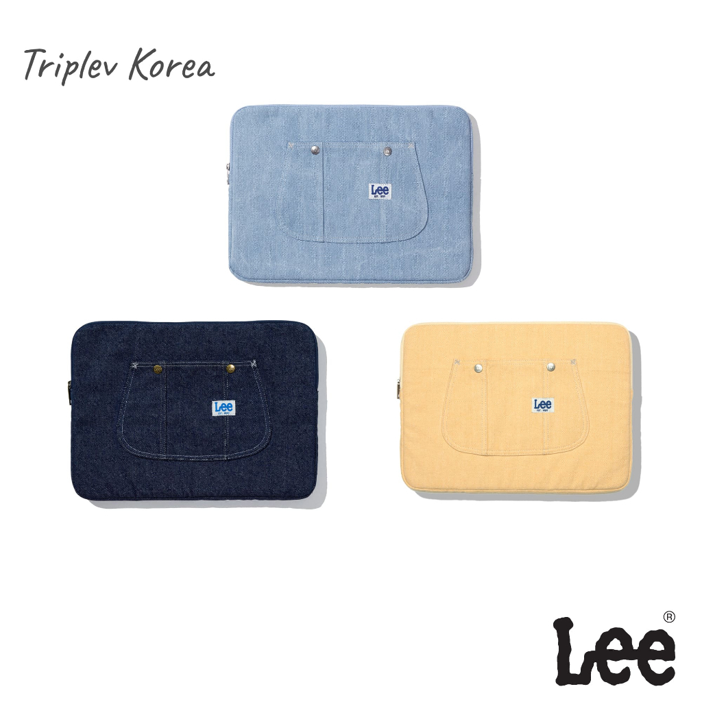 『淺藍現貨』⥾ Lee 3色 電腦袋 筆電袋 筆電套 macbook 筆電保護套 Lee Jeans 韓國代購 專櫃代購