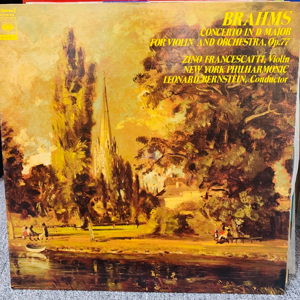 黑膠唱片 提琴 Brahms 布拉姆斯 小提琴協奏曲 Zino Francescatti 紐約愛樂