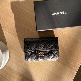 歐洲代購 Chanel Classic Flap Card Holder 黑色 荔枝牛皮 翻蓋卡包