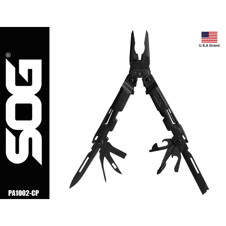 美國SOG特偵組18用多功能工具鉗黑款POWERACCESS【SOGPA1002-CP】