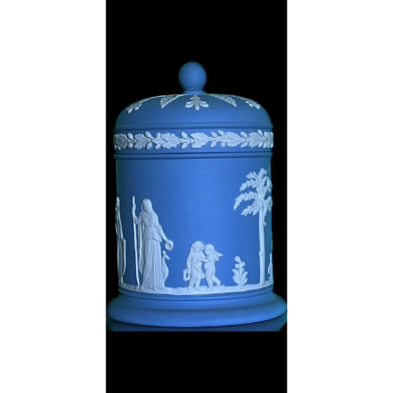 Wedgwood Jasper 藍色茶葉罐