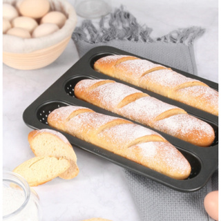 (烘焙小當家)Chefmade學廚WK9943黑色不粘法棍模 法式長棍 法國麵包模具 波浪型麵包烤模wk9943