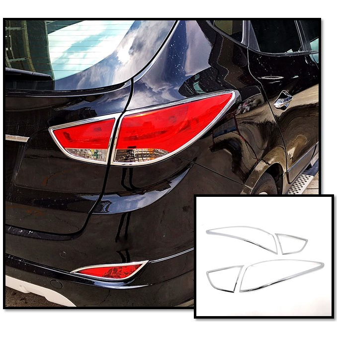 圓夢工廠 Hyundai 現代 IX 35 ix35 2010~2015 改裝 鍍鉻銀 車燈框飾貼 後燈框 尾燈框