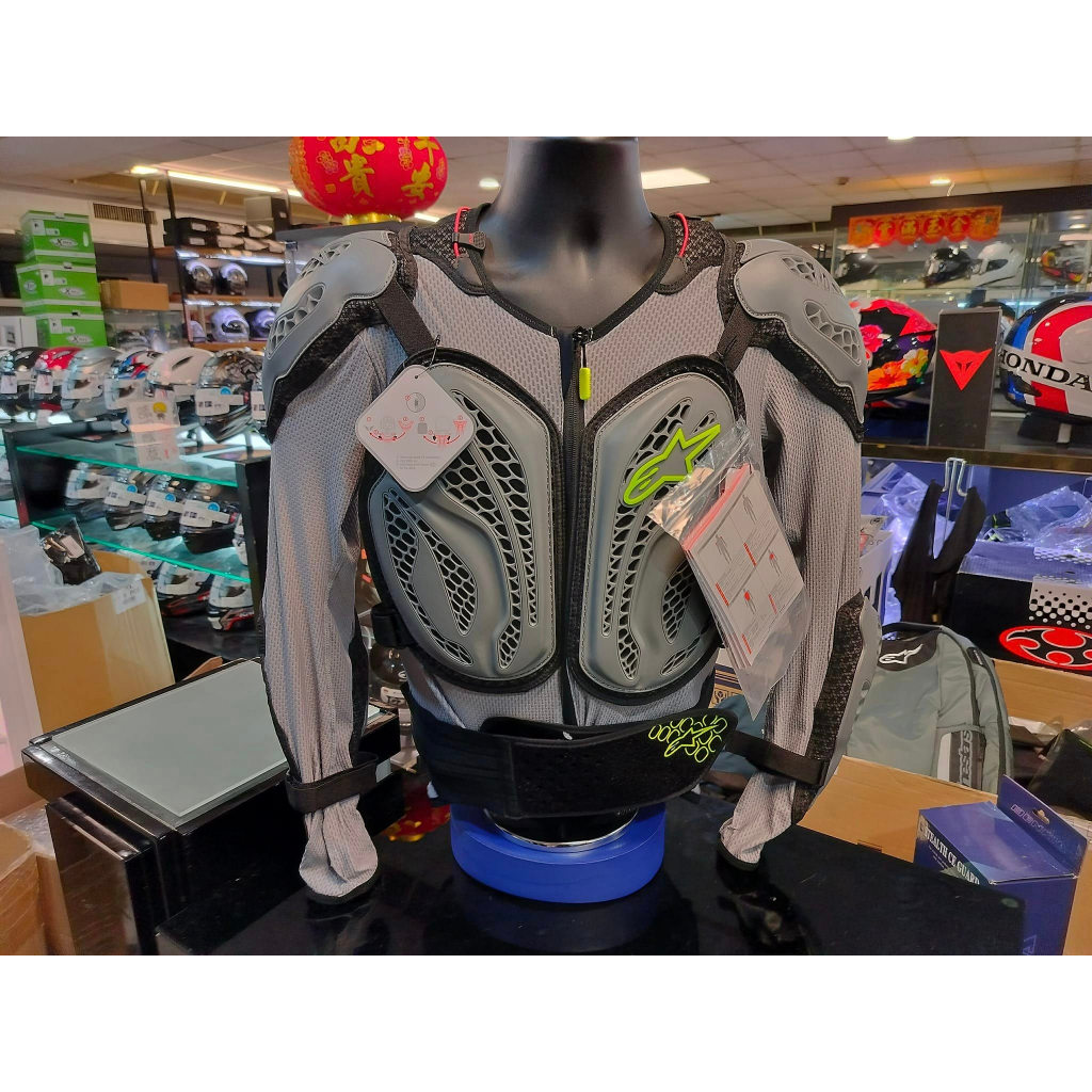 瀧澤部品 義大利 ALPINESTARS A星 越野護甲 防護護具衣 BIONIC ACTION 灰黃 防摔衣 防摔防護