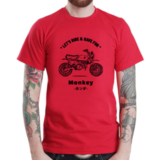 Monkey Moto 中性短袖T恤 7色 復古手繪猴子摩托車125重機日文快速出貨禮物團服潮T設計寬鬆百搭穿搭上衣