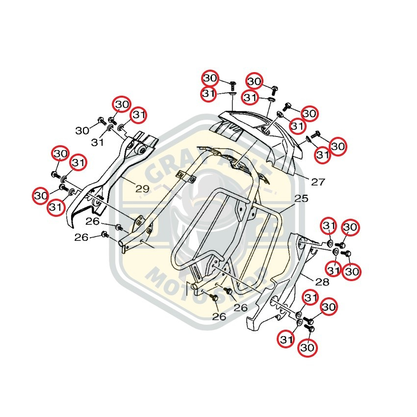 &lt;灰螞蟻&gt; R15 V3V4 R15M MT-15 V1V2 後輪後土除螺絲 原廠YAMAHA零件