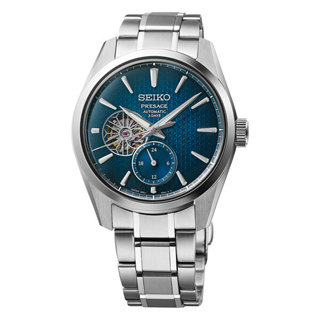 Seiko 6R5J-00A0B(SPB417J1) 廣告款立體麻葉紋三日鍊開芯機械腕錶 藍面 40.2mm