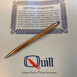 筆來筆趣》全新 美國🇺🇸 Cross的孿生兄弟 Quill 羽毛 1/20 14K包金原子筆 Made in USA