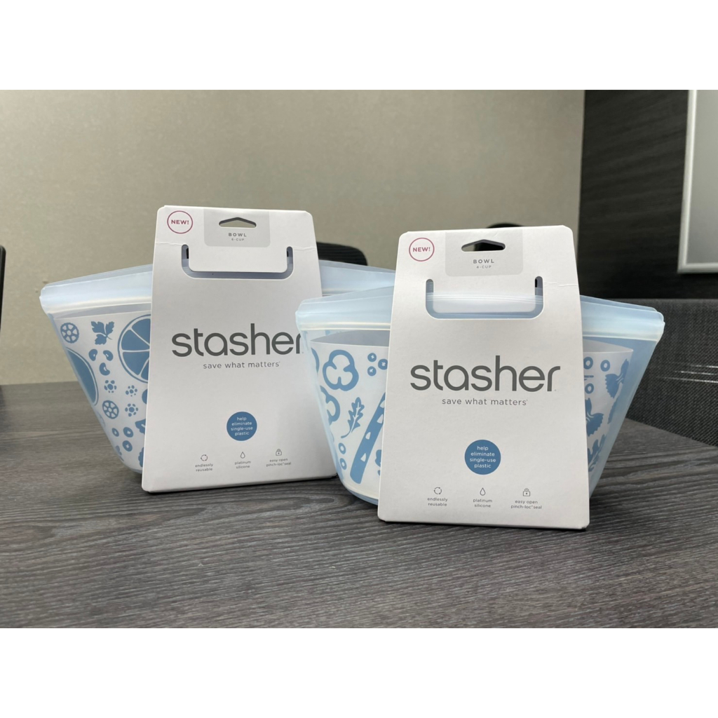 【現貨】美國STASHER 碗形系列 雲霧白3件組 S+M+L 環保矽膠密封袋 矽膠袋 密封袋 公司貨