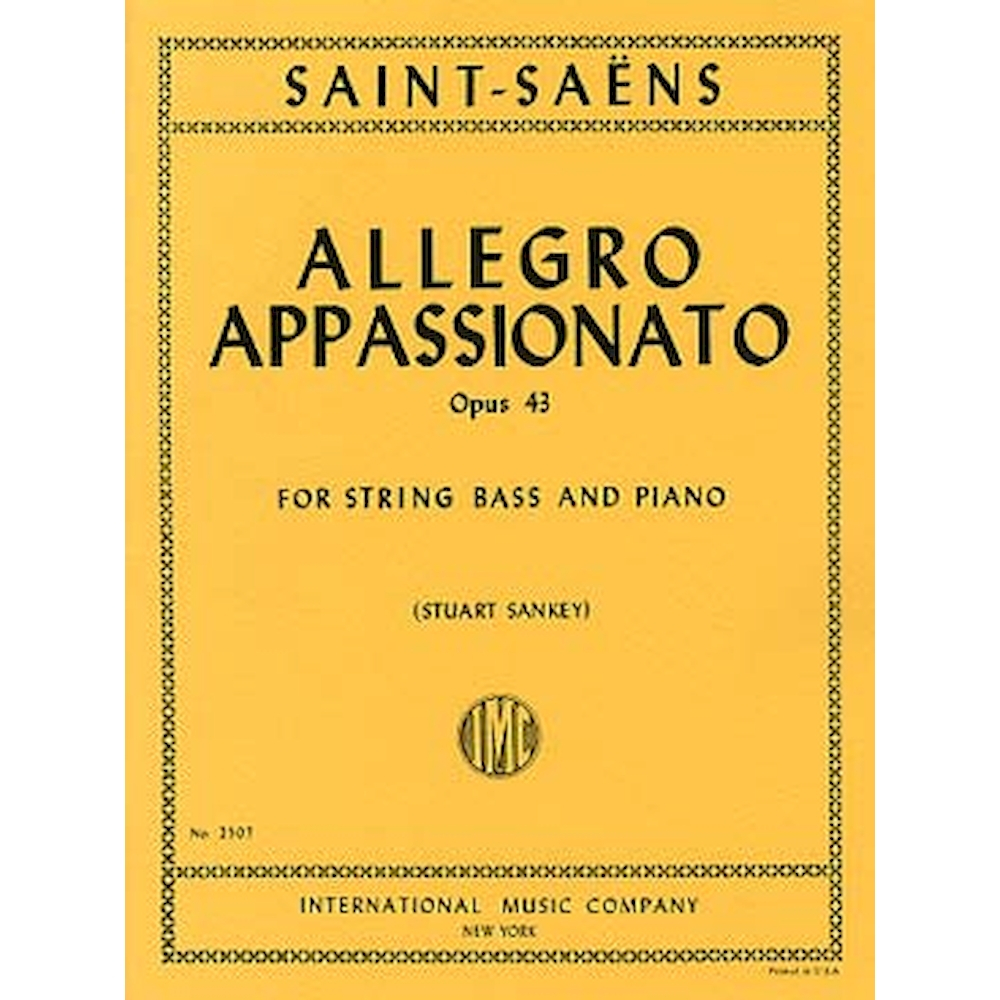 【凱翊︱IMC】聖桑斯：熱情的快板 作品43 低音提琴與鋼琴譜 Saint-Saëns: Allegro Appassi