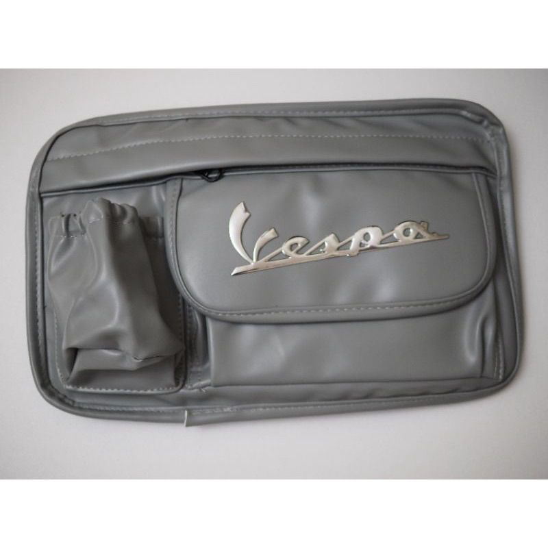 VESPA 手套箱 置物箱 皮革防水款 灰（全新）