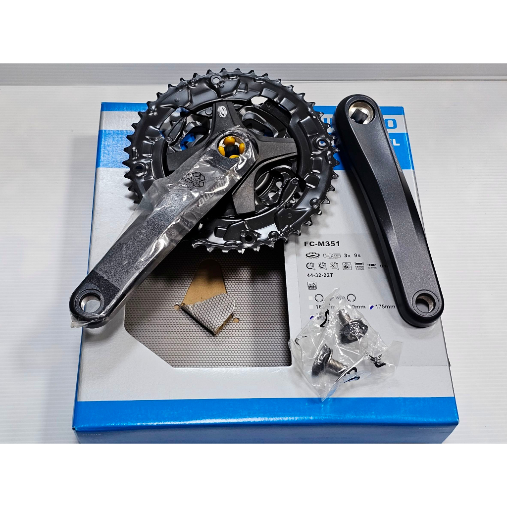 全新SHIMANO  FC-M351 44/32/22 9速 八爪大盤組 登山車大盤