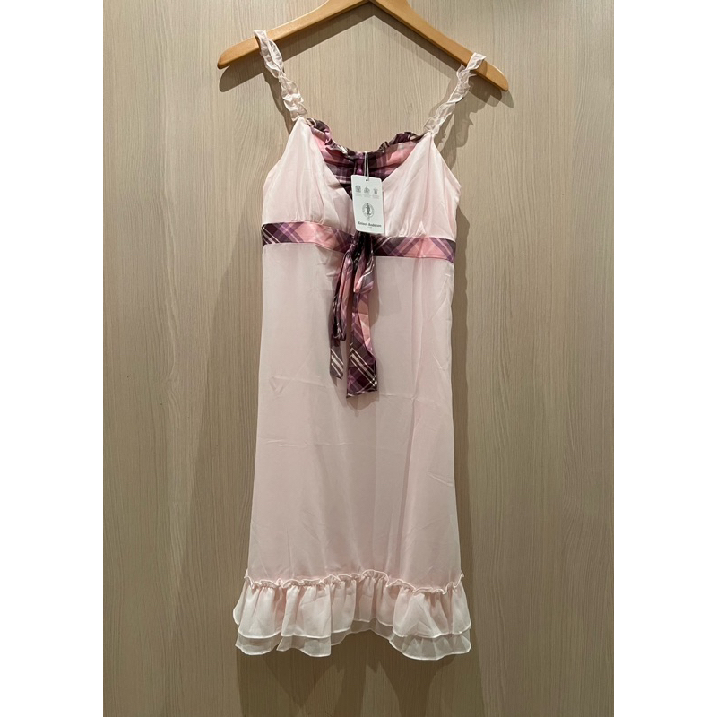 全新 kinloch Anderson 粉色雪紡洋裝 （ 專櫃 百貨公司 日系 日本 日牌 金安德森 粉色 粉紅色 無袖