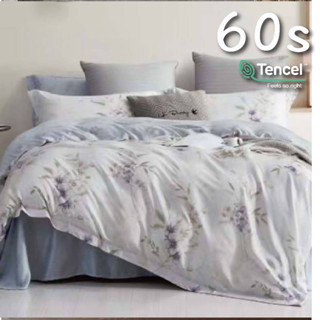 100% 天絲 60S【紫妍】TENCEL天絲™/ 吸濕排汗天絲床包組/兩用被床包組/臺灣製 (雙人/加大)床高35公分