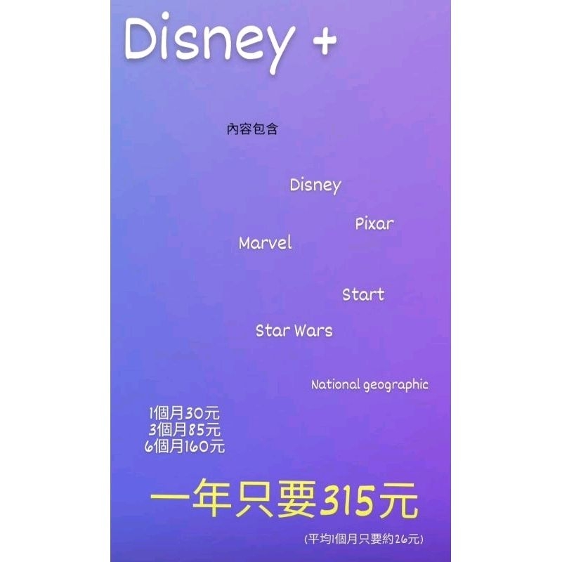 Disney +共享帳號