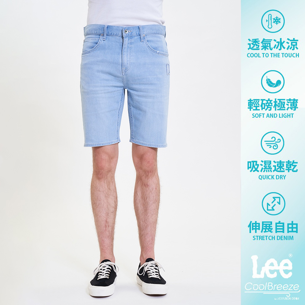 Lee 901 涼感輕量牛仔短褲 男 Modern Cool Breeze 淺藍LL220110260