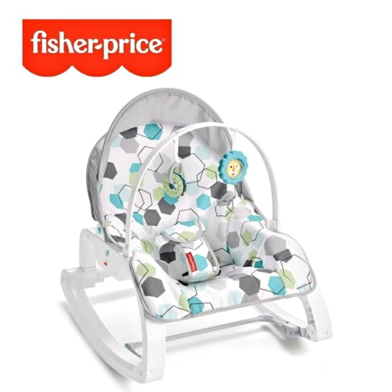 Fisher-Price 費雪 可折疊兩用震動安撫躺椅-幾何【衛立兒生活館】