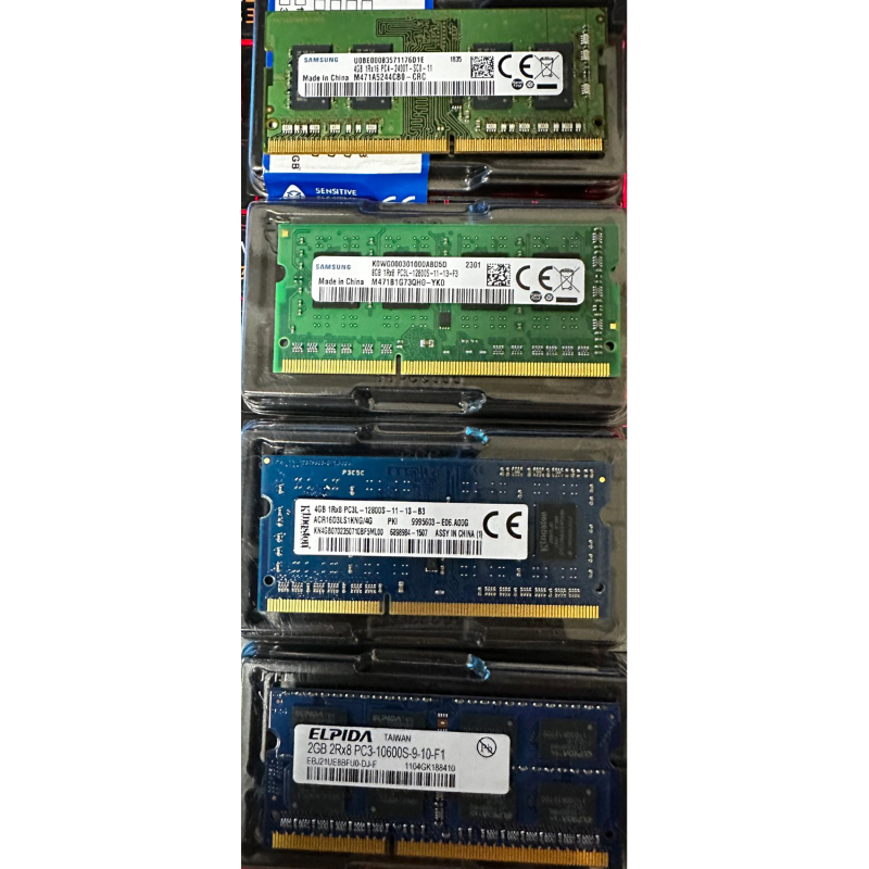 筆記型電腦記憶體2G/4G/8GDDR3/DDR3L   4GDDR4,收到訂單驗證無問題則出貨 DDR4其他的在另一頁