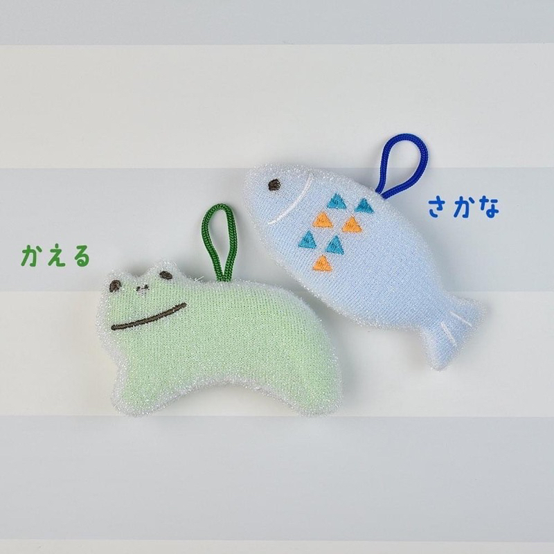 立即出貨‼️Karina🇯🇵JP0469日本 雜貨 DECOLE 動物 貓咪 刺蝟青蛙柴犬可掛式 菜瓜布 海綿 洗碗刷