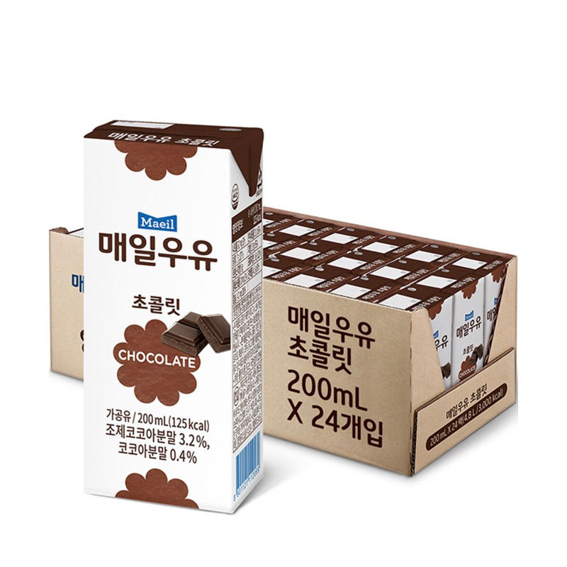 特價🉐️ 韓國🇰🇷Maeil 每日 巧克力牛奶 200ml x 24入/箱 Maeil 每日 巧克力保久乳 可可保久乳