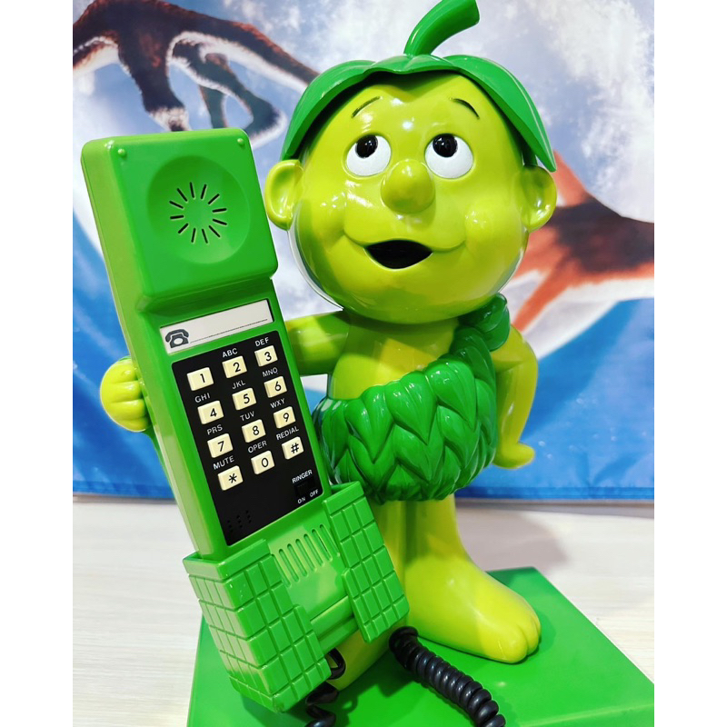 玉米綠巨人。綠巨人。綠巨人家用電話。造型電話。電話。玉米綠巨人電話。老物。老件。舊物。公仔。玩具。美式公仔。絕版玩具。