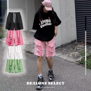 BEALONE SELECT - 現貨 美式 水洗 復古 多巴胺 五分褲 情侶 夏季 短褲