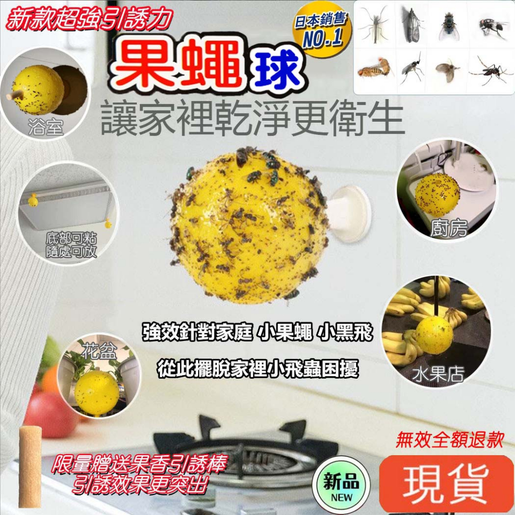 🔥限時下殺🔥日本熱銷🔥專利配方 安全無毒 物理捕蠅 小果蠅 黏蠅球 小黑飛 飛蟲 小飛蛾 果蠅剋星 飛蟲誘捕器