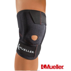 Mueller 輕薄舒適 可調式彈簧膝關節護具 黑