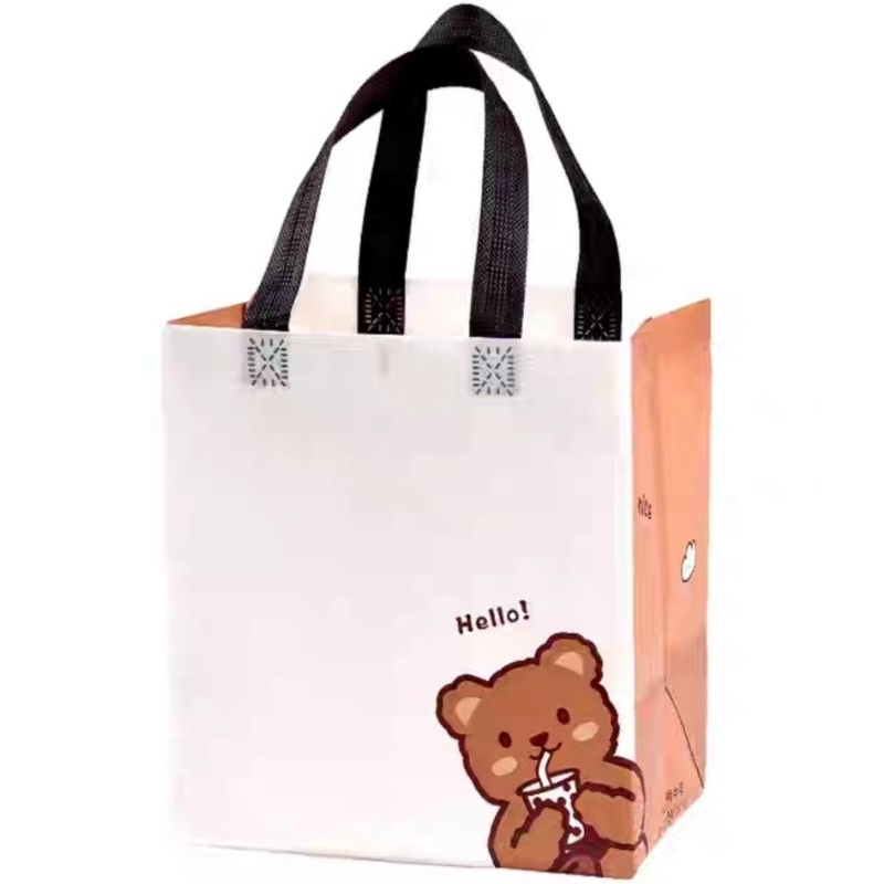 (現貨分售)小熊手提袋、不織布手提袋、 手提袋、購物袋、服飾袋、蛋糕袋、禮品袋、包裝袋、可愛袋