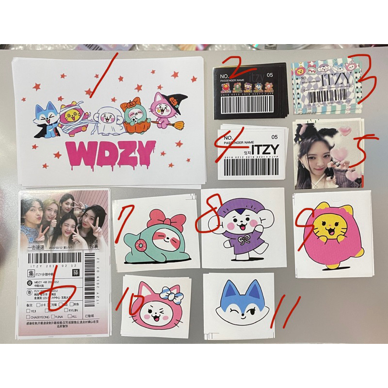 現貨 飯製貼紙 itzy 禮志 yeji Lia 留眞 彩領 有娜 貼紙 周邊商品