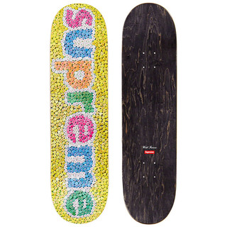 SUPREME SS23 CANDY HEARTS SKATEBOARD 滑板 (黃色) 化學原宿