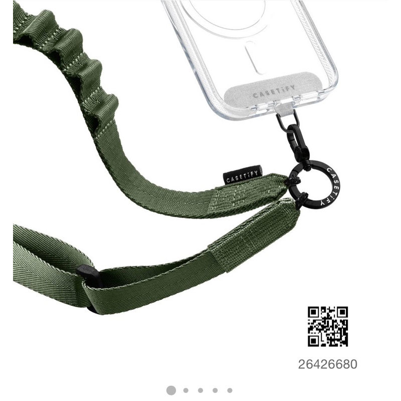 全新～正品～Casetify多功能手機背帶（軍綠色）