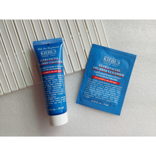 旅行組【Kiehl's 契爾氏】冰河保濕無油清爽潔面慕斯 (30ml、3ml) 洗面慕斯 kiehls